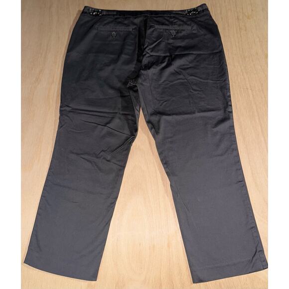 New York & Company Womens Cropped Pants Size 12 (32x23) Dark Gray Straight Leg - Picture 10 of 12